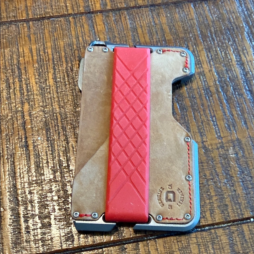 Dango Red and Tan minimalist wallet